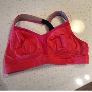 orange and navy lululemom tata tamer bra